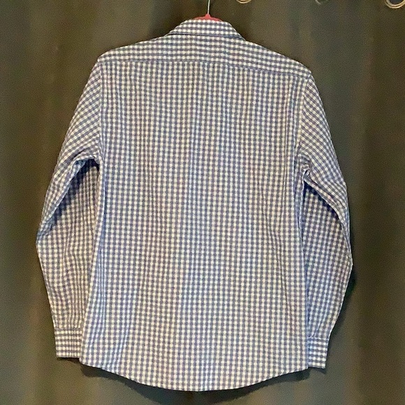 💥 Collection by Michael Strahan 18R blue check button up shirt - Picture 4 of 9